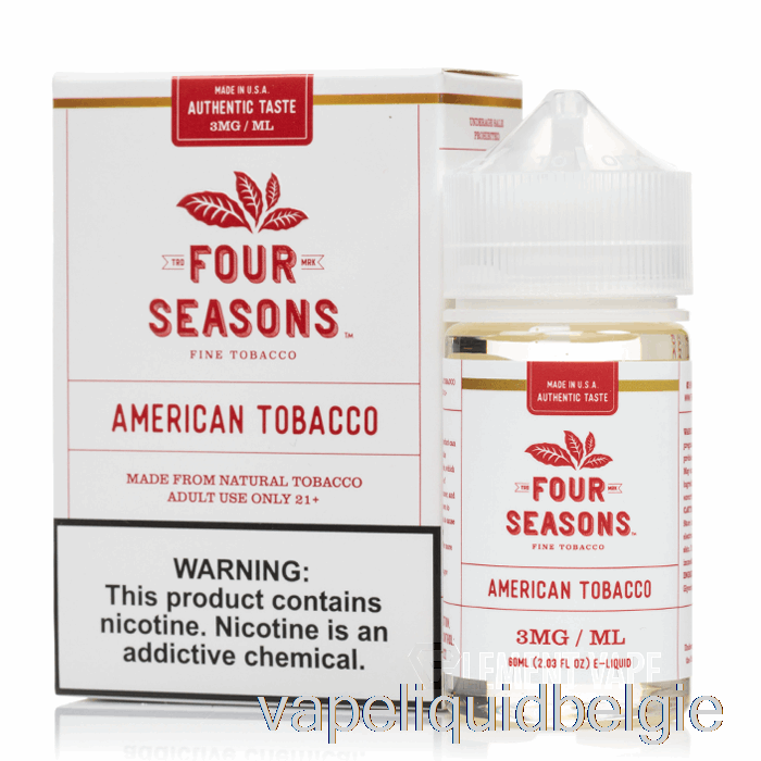 Vape België Amerikaanse Tabak - Vier Seizoenen - 60ml 18mg